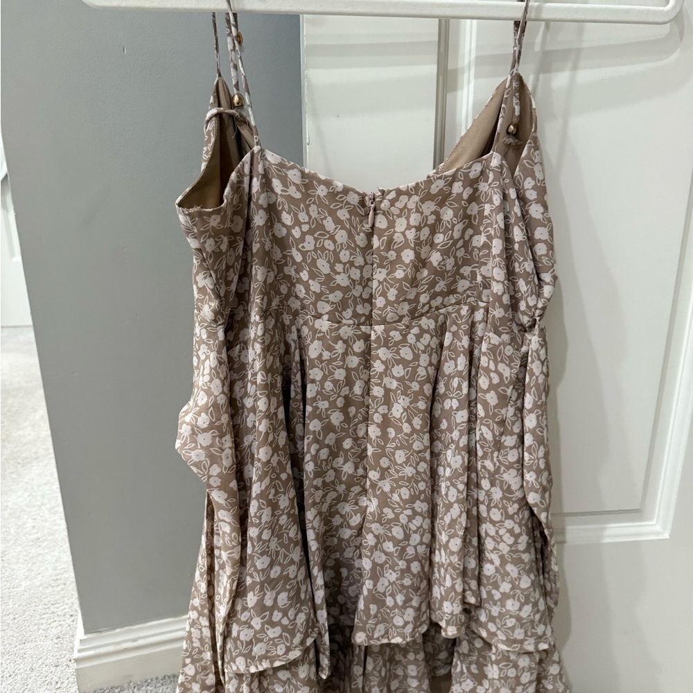 Abella Beige Floral Romper